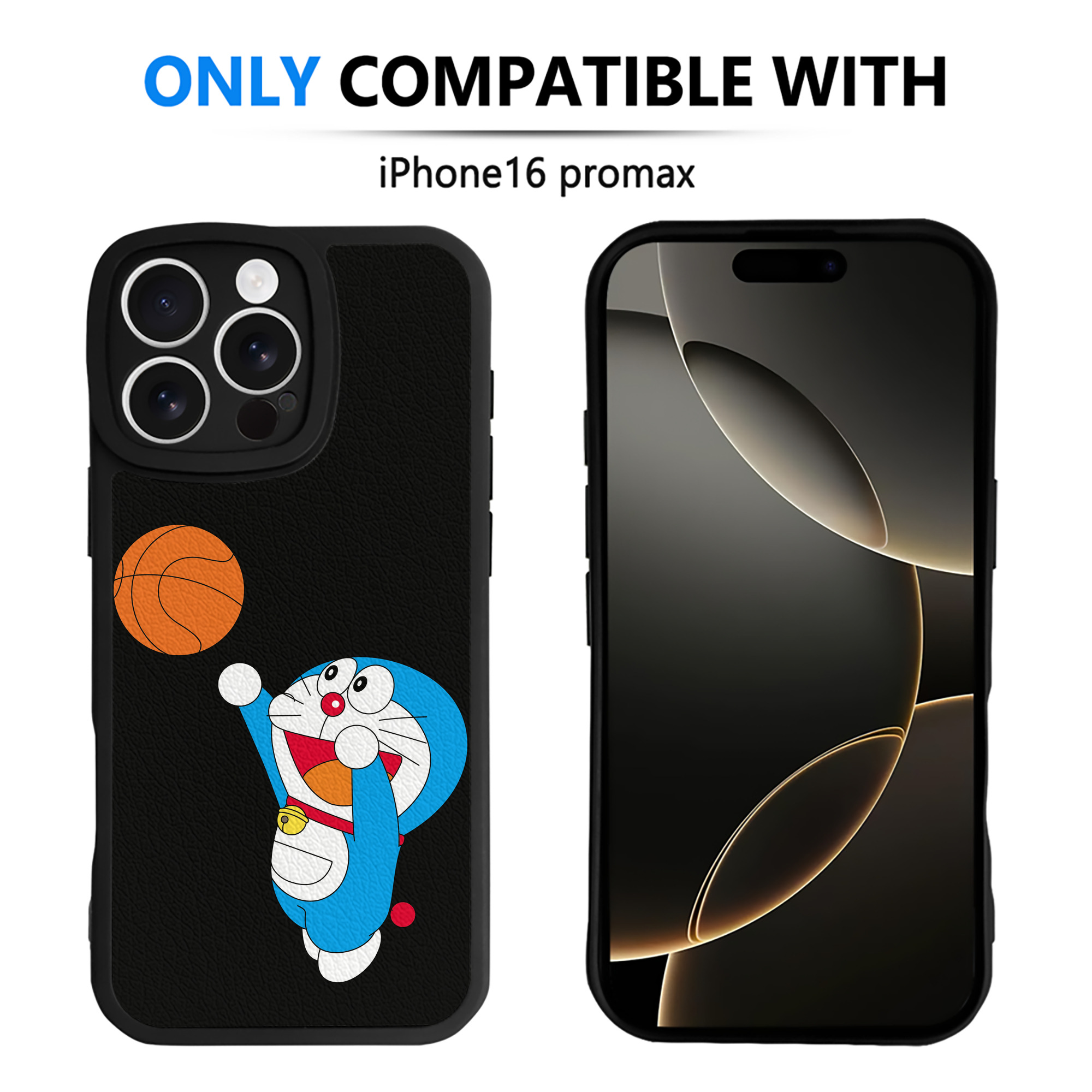 （画像用） ドラえもん Doraemon 【iPhone 16シリーズ対応】シリコンスマホケース（レザー調） 材質：シリコン
